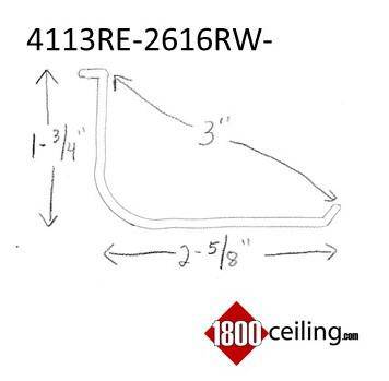 Undercabinet Light Lens 2-5/8" wide x 1-3/4" high (4113RE-2616RW-) - 1800ceiling