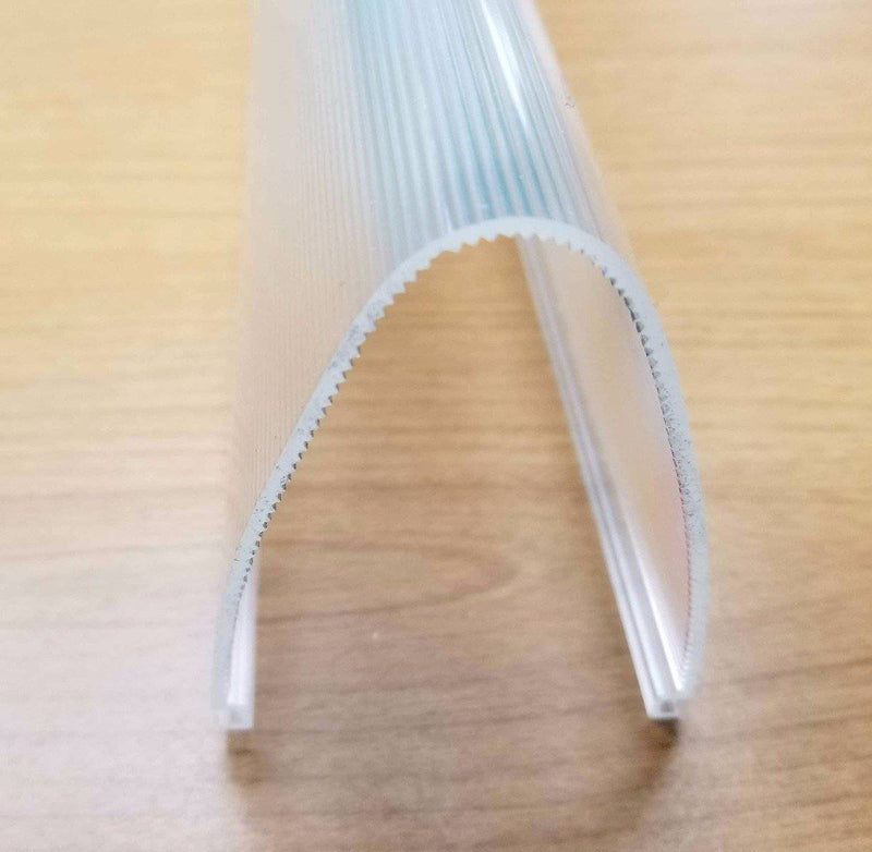V Shaped Clear Ribbed Replacement Wrap-3" High (3494) - 1800ceiling