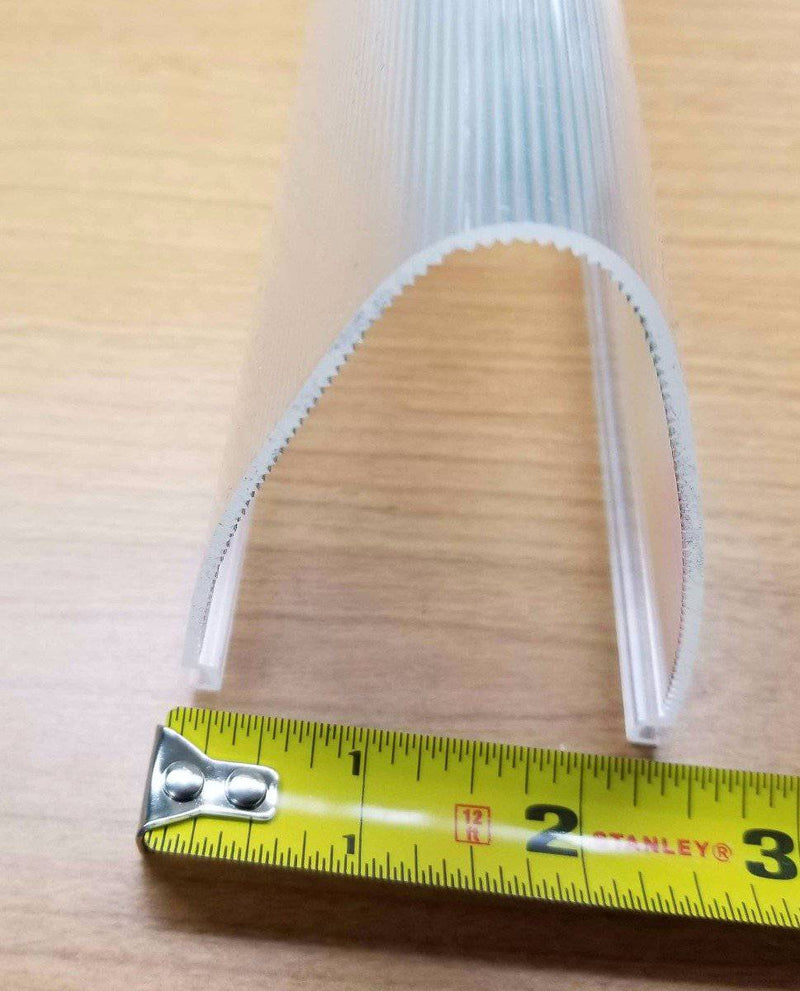 V Shaped Clear Ribbed Replacement Wrap-3" High (3494) - 1800ceiling