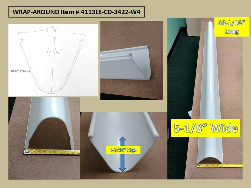 V Shaped, White Acrylic Wrap, (3422) 6 piece minimum - 1800ceiling