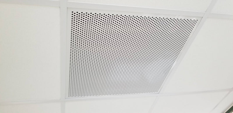 2'x2' White Plastic Perforated tile, 1/4" Perforations - 1800ceiling