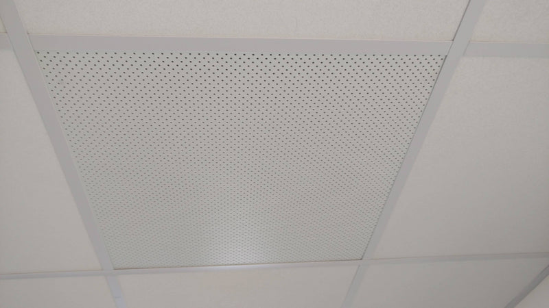 2'x2' White Plastic Perforated tile, 1/8" Perforations - 1800ceiling