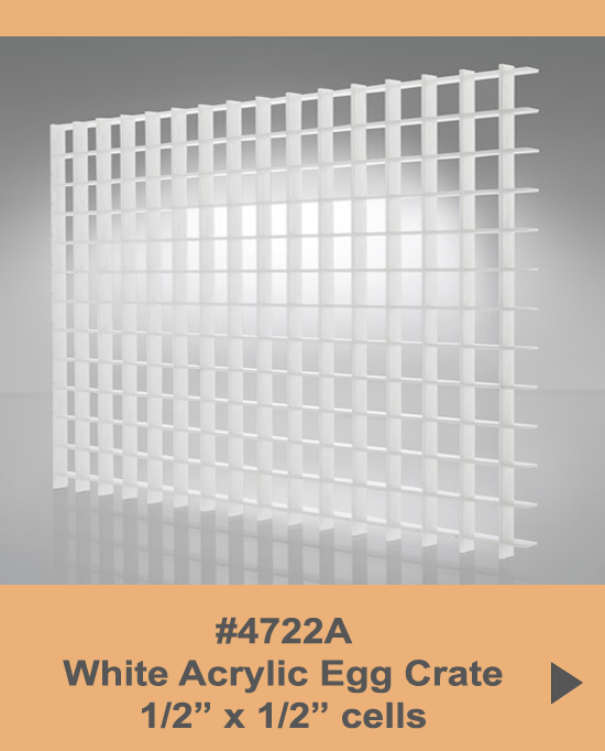 White Acrylic Egg Crate Light Lens-5/16" Thick - 1800ceiling