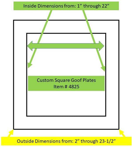 Square goof plate in .085 white acrylic- 1800ceiling