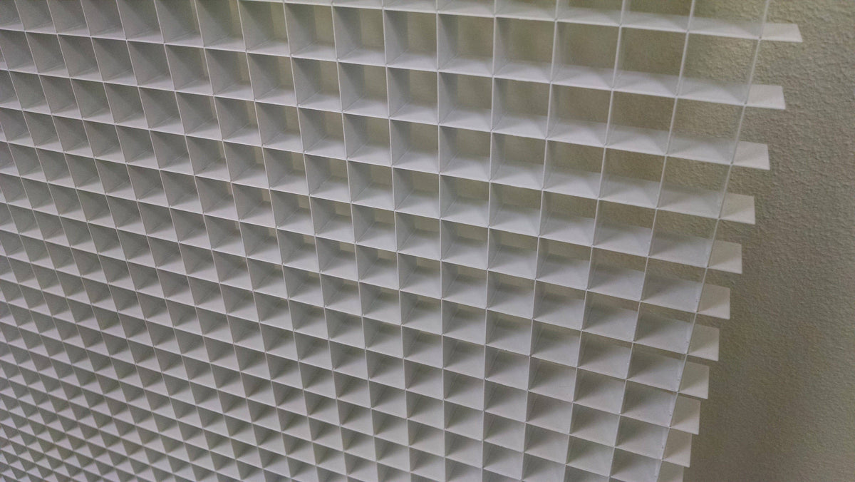 WHITE Finish 1/2" Aluminum Egg Crate From 6"-23-3/4" widths x 6"-23-3/4" lengths CUSTOM SIZES - 1800ceiling