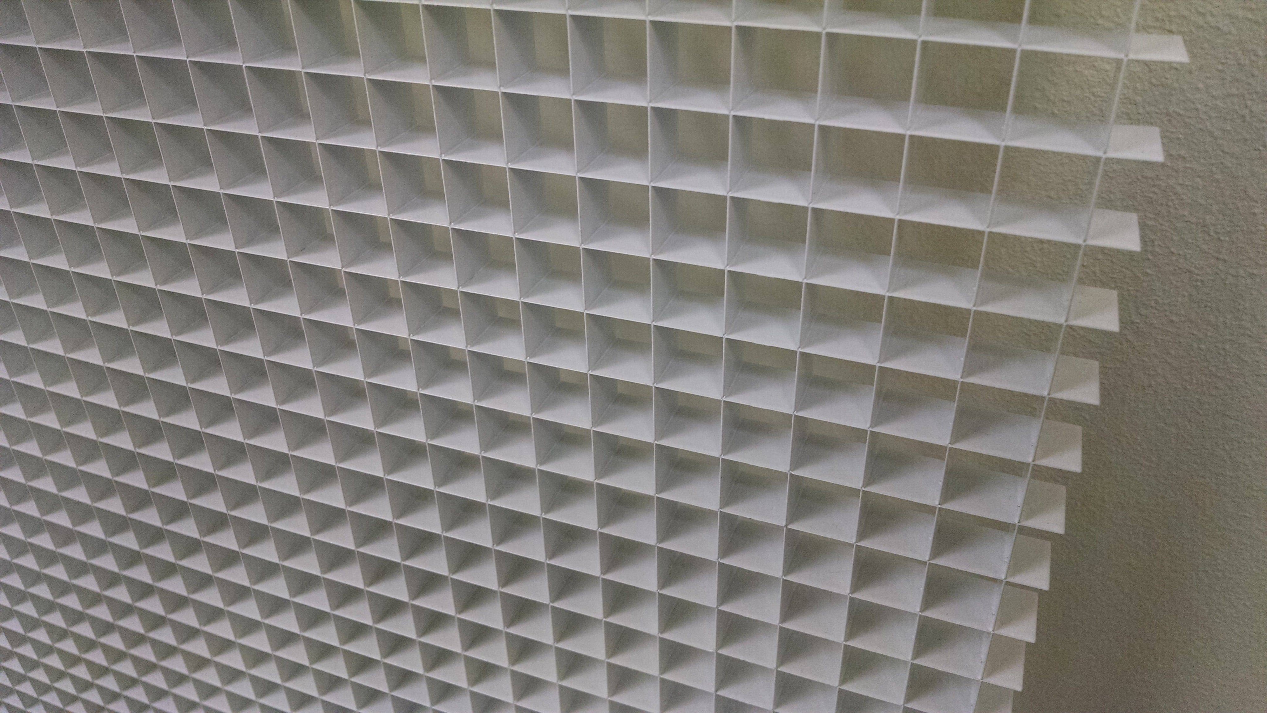 WHITE Finish 1/2" Aluminum Egg Crate From 6"-23-3/4" widths x 6"-23-3/4" lengths CUSTOM SIZES - 1800ceiling