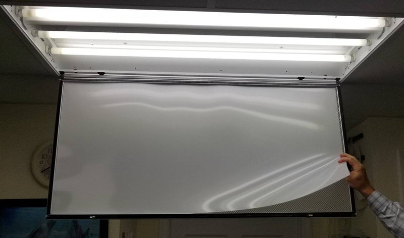 White Flexible Overlay Light Lenses. 2'x2' Custom Sizes - 1800ceiling