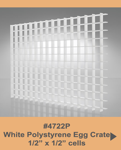 White Polystyrene Egg Crate Louver - 1800ceiling